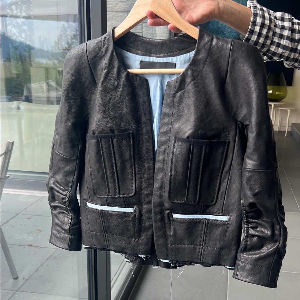 Haider Ackermann Black Leather Jacket